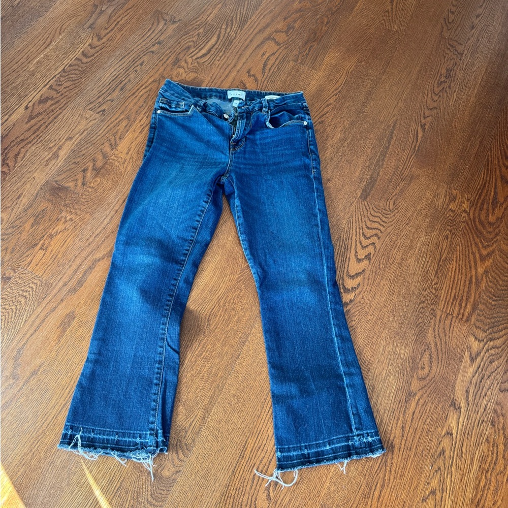 Frame Denim Blue Flare Wide Leg Jeans